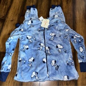 Blue Snoopy Fleece Hoodie